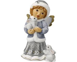 Goebel - Nina & Marco | Decoratief beeld Engel Winterwandeling | Porselein - 10cm - Limited Edition