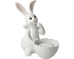 Goebel - Pasen | Decoratief beeld / figuur Haas Snow White - Cute Girl | Porselein - 16cm - 2024
