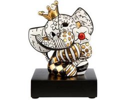 Goebel - Romero Britto | Decoratief beeld / figuur Golden Spring Elephant 14 | Porselein - Pop Art - 14cm