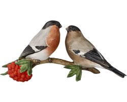 Goebel - Vogels | Decoratief beeld Paartje goudvinken | Porselein - 23cm - 2025