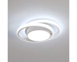Goeco plafondlamp - 27cm - Medium - LED - 32W - LED - ronde - 2350LM - voor hal slaapkamer badkamer keuken woonkamer - koel wit - 6500K