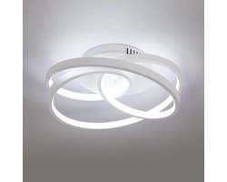 Goeco plafondlamp - 30cm - Medium - LED - 40W - 4500LM - 6500K - koel wit licht - persoonlijkheid ringplafondlamp - voor plafond, woonkamer, slaapkamer, hal, keuken