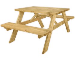 Goedkopepicknicktafels.nl | Picknicktafel Deluxe 120cm | Kleine Tuintafel 2/4 Persoons | Duurzaam Behandelde Balkon Tuin Tafel