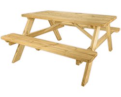 Goedkopepicknicktafels.nl | Picknicktafel Deluxe 150cm | Tuintafel 4 Persoons | Duurzaam Behandelde Tuin Tafel