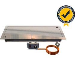 GoFire Inbouwbrander rechthoek - 56 x 28cm