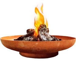 Gofire Oda vuurschaal cortenstaal - Tuinhaard - Vuurkorf - Terrasverwarmer - Sfeerhaard - Vuurschaal voor buiten - ⌀120 cm