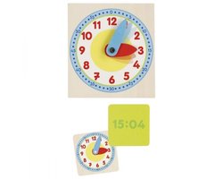 Goki educatieve klok speelgoed leren klokkijken multicolor.