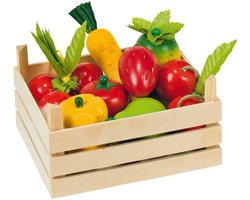 Goki Groenten en Fruit in Kist, 10dlg.