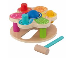 Goki houten klopbank speelgoed - educatief hamerspel.