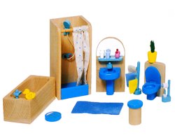 Goki Poppenhuis Meubeltjes Badkamer