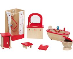 Goki Poppenhuis Meubeltjes Badkamer