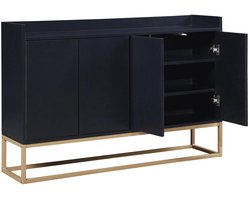 Golaro Moderne Elegante Dressoir - Opbergkast - Buffetkast voor Woonkamer, Eetkamer , Keuken, Kantoor - Zwart - 120x80x30 cm