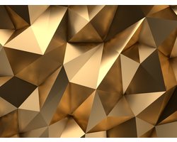 Gold Abstract- Kristal Helder Galerie kwaliteit Plexiglas 5mm. - Blind Aluminium Ophang-frame - Luxe wanddecoratie - Fotokunst - professioneel verpakt en gratis bezorgd