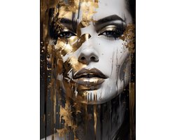 Gold Temptation l- Kristal Helder Galerie kwaliteit Plexiglas 5mm.- Blind Aluminium Ophang-frame- Fotokunst- luxe wanddecoratie- Akoestisch en UV Werend- inclusief verzending