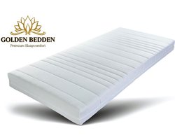 Golden Bedden - Matras 80x160 - 14cm dik - SG25 - Afritsbaar hoes - contour gesneden 7-zone -Gemiddeld