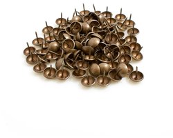 Golden crown - Decoratieve Spijkers - Retro - 100 Stuks - Messing - Meubels - Perfect voor Interieur - 16x14mm
