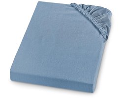 Golden crown - Flanellen hoeslaken - 100% katoen - Warm en ademend - Lichtblauw - Geschikt voor matrassen tot 23 cm hoog - Oeko-Tex gecertificeerd