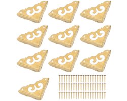 Golden crown - Messing Hoek Beschermer - Bescherming voor Meubels - Decoratieve Rand Cover - 10 Stuks - Hoek Protector - Veiligheid Guard voor Dozen