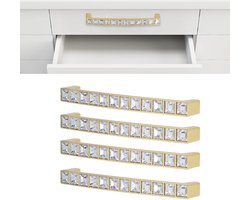 Golden crown - Meubels Handvat - Kastdeur Knop - Eenvoudige installatie - Gouden Zinklegering - Diamanten vorm - Geschikt voor kasten en ladekasten - 4 ...