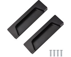 Golden crown - Zinklegering handgreep - Matzwart - 2 stuks handvatten voor kast - Modern en duurzaam - Geschikt voor meubels - 10,5 cm handgreep