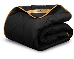 Golden Dreams 2-in-1 Dekbed - 160 x 200 cm - Zwart - Dekbed zonder overtrek - Anti Allergie & Ademend - All Year Dekbed - Zomerdekbed & Winterdekbed