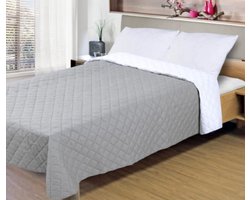 Golden Dreams Sprei - Grijs - Dubbelzijdig - Gewatteerd - 160 x 200 Cm