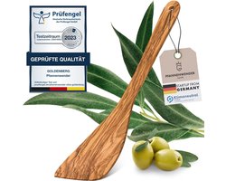 GOLDENBERG® Premium Keukenspatel - Fijnste Italiaanse Olijfhout - Pannenlikker Made in Germany - 100% Klimaatneutraal - houten Spatel - houten Kookgerei