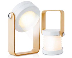 Goliving multifunctionele lamp - Bureaulamp - Hanglamp opvouwbaar - Draagbare lamp met uitklapbaar design - Tafellamp binnen en buiten - Zuinige dimbare LED-verlichting oplaadbaar - bureaulamp kind