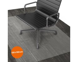 Goliving Vloerbeschermer bureaustoel – Bureaustoelmat – PVC – Geluiddempend – Voor harde vloeren – 120 x 150 cm – Transparant