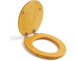 Goliving WC bril - Toiletbril met Deksel - Softclose - Universeel - Inclusief Montageset - Hout - Bamboe