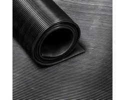 GOMbase - Rubbermat op rol - fijne ribbel - Dikte 3mm - Breedte 50 cm - Rubber loper - Lengte 1m