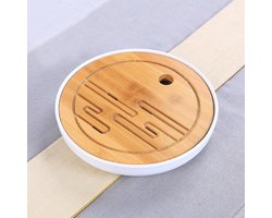 Gongfu Thee Set Tafel met Waterreservoir | Bamboe Kungfu Theeschaal Chinese Stijl