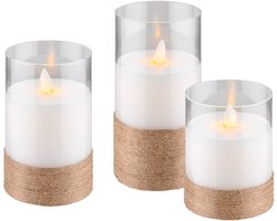 Goobay 60343 elektrische kaars 0,03 W LED Beige, Transparant, Wit