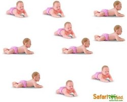 Good Luck Mini figuren meisje Baby/ Babies 10 stuks roze luier (1-2 cm)