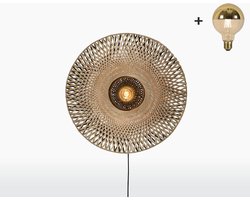 Good & Mojo Wandlamp - Kalimantan - Bamboe - Medium