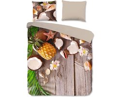 Good Morning Coconut - Dekbedovertrek - Tweepersoons - 200x200/220 cm + 2 kussenslopen 60x70 cm - Bruin