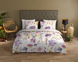 Good Morning dekbedovertrek bloemen - 1 persoons 140x200/220 cm - Multi - 100% Katoen renforce