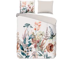 Good Morning dekbedovertrek bloemen - Lits jumeaux 240x200/220 cm - Multi - 100% Katoen flanel