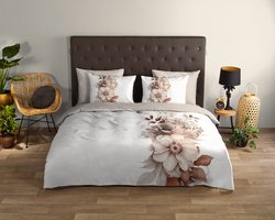Good Morning dekbedovertrek bloemen/ rustig - Lits jumeaux 240x200/220 cm - Ecru - 100% Katoen renforc�