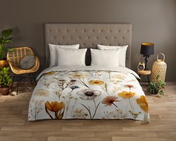 Good Morning dekbedovertrek rustige bloemen - 1 persoons 140x200/220 cm - Multi - 100% Katoen renforce