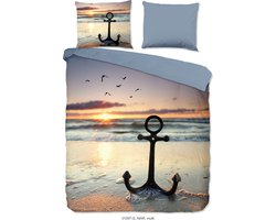 Good Morning dekbedovertrek strand/ zee - Lits jumeaux 240x200/220 cm - Multi - 100% Katoen renforce
