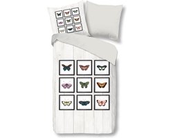 Good Morning JayLee Dekbedovertrek - Tweepersoons - 200x200 + 2/80x80 cm - Grijs