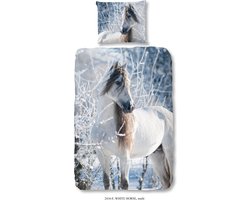 Good Morning Kinderdekbedovertrek "paard in de sneeuw" - Multi - (140x200/220 cm) - Katoen Flanel