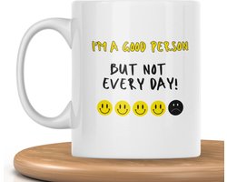 Good person mok - Verjaardagscadeau - Mok met opschrift - Cadeau voor mannen - Cadeau voor vrouwen - Valentijnsdag cadeau - Koffiemok - Grappige cadeaus - Mokken en kopjes - Koffiekopjes - Theeglazen - Voor moeders en vaders - Keramische mok