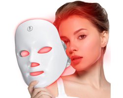 Good4You LED Gezichtsmasker - LED masker - LED masker Huidverzoriging - LED Therapie - Gezichtsmasker - Acne Behandeling - Infraroodtherapie - Infraroodlamp - Lichttherapie- 7 Kleuren - Timer - Wit