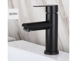 GOODD® Cannes - Wastafelkraan - Mengkraan - PVD coating - RVS - Zwart