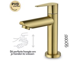 GOODD® - Fonteinkraan - Koudwaterkraan - Toiletkraan - Wc kraan - Goud
