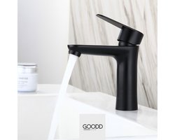 GOODD® Menton - Wastafelkraan - Mengkraan - Zwart - Rvs
