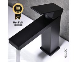 GOODD® St.Tropez - Wastafelkraan - Kraan - Mengkraan - Zwart - PVD coating