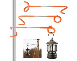 Goodivery ® 3 stuks lantaarnhouders voor camping en tuin, lantaarnhaken camping, ophanging voor tentlamp, tentstokken, multifunctionele haak voor camping, hangende lantaarns, waterkoker, vuilniszakken (dubbele